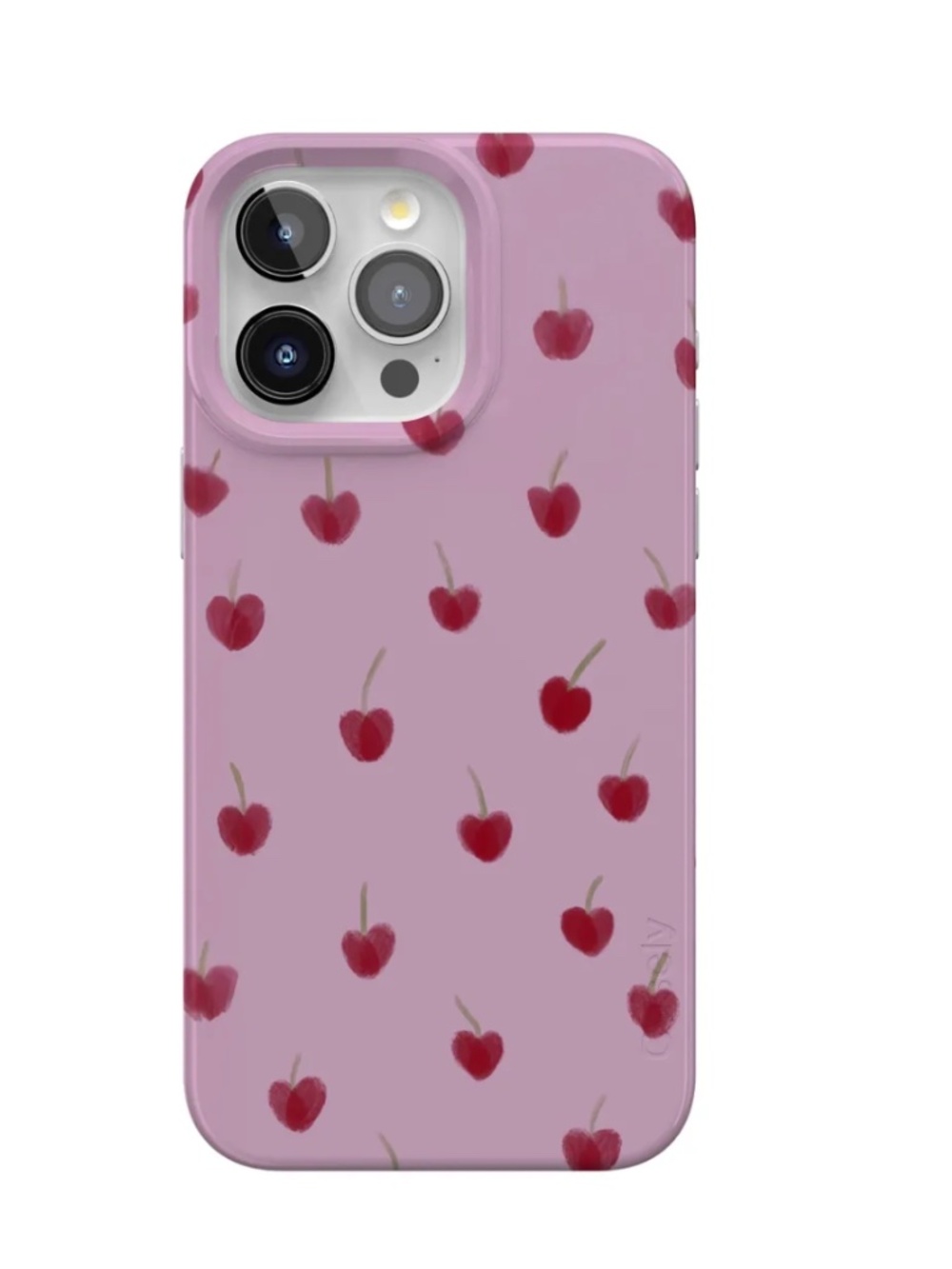 Casely iPhone 15 Pro Very Cherry Painted Cherries Case